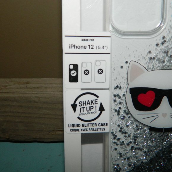 5/$25 Karl Lagerfeld Iphone 12 Liquid Glitter Case - Picture 2 of 3